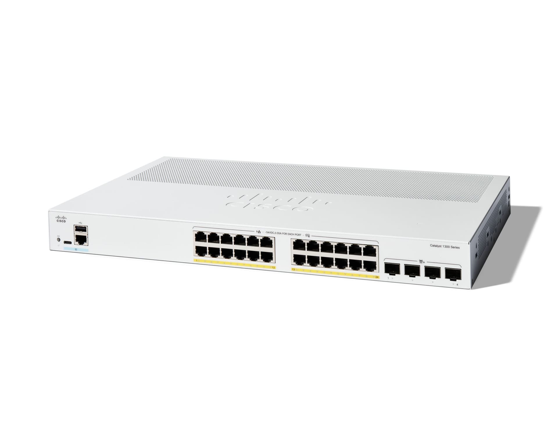 Switch Catalyst 1300 24-port GE, PoE, 4x10G SFP+ "C1300-24P-4X" 