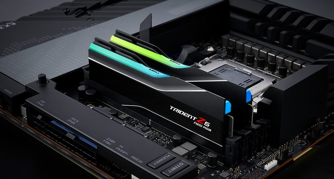 Memorie TRIDENT NEO AMD RGB 48 GB (2x24GB) 8000 MHz CL 40 Dual Kit "F5-8000J4048G24GX2-TZ5NR" — miniatură
