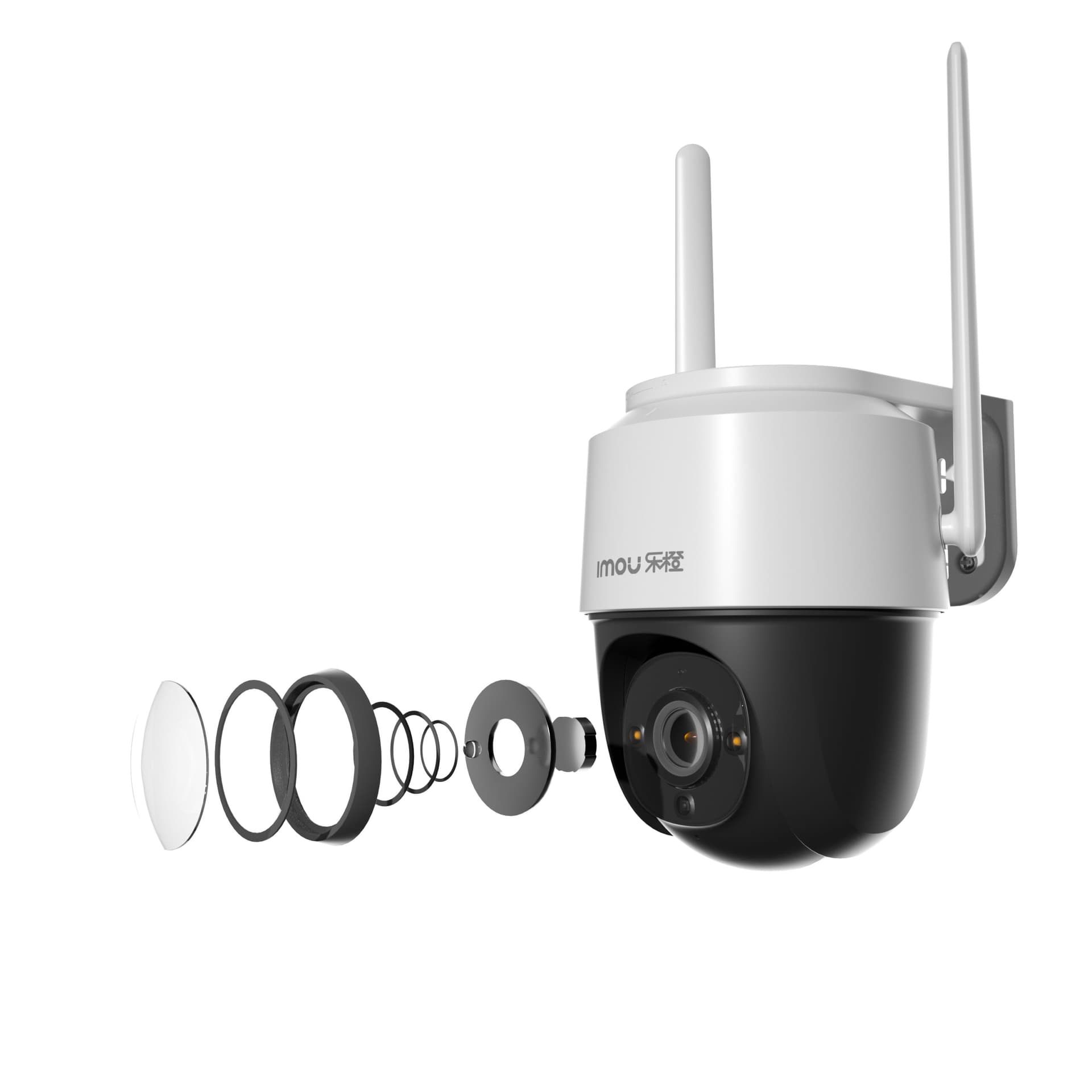 Camera de supraveghere DAHUA IMOU CRUISER IPC-S22FP IP security camera Outdoor Wi-Fi 2Mpx H.265 White, Black "IPC-S22FP" — miniatură