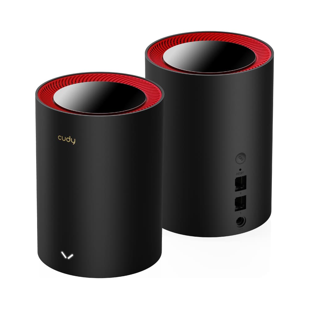 Cudy AX3000 Wi-Fi 6 Mesh 2.5G Solution 2-Pack, Dual-Band, Black "M3000/2-PACKV1.0" — miniatură