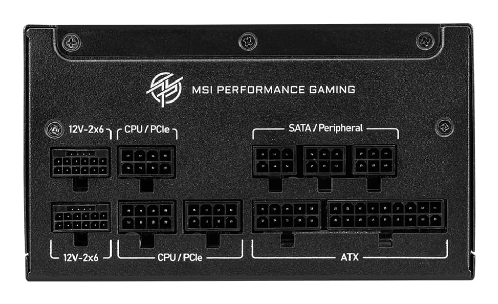 MSI MPG A1000GS PCIE5 power supply "MPG A1000GS PCIE5" — miniatură