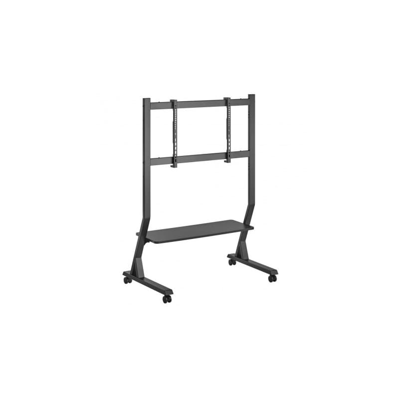 Stand TV pentru prezentare, mobil pe roti, raft dispozitive multimedia, 45-90 inch(114cm-229cm), reglabil inaltime, capacitate sustinere 60KG, Negru, Nexio "NX-LDT03-25FLW"