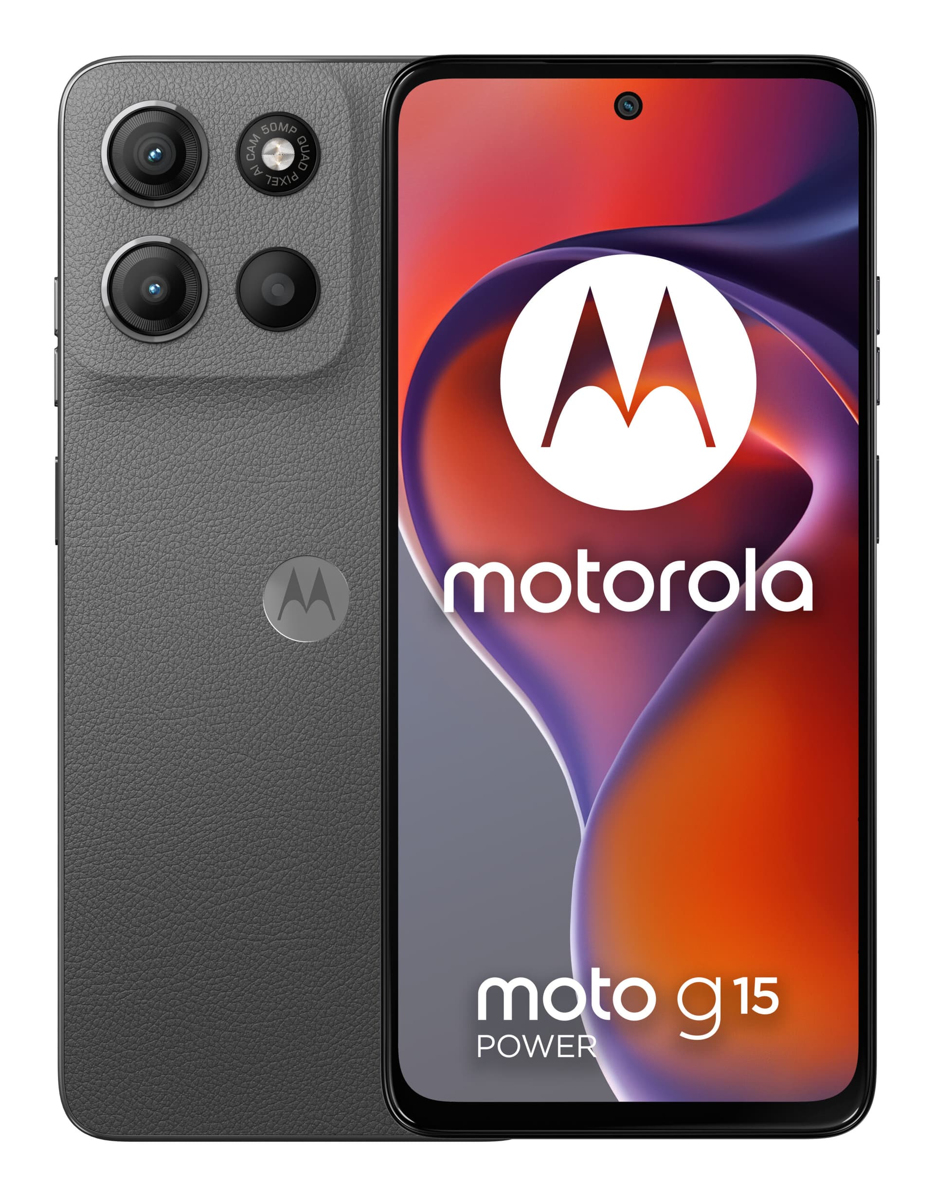Moto g15 Power, 256GB, 8GB RAM, Dual SIM, 4G, Tri-Camera, Gravity Grey "PB6G0001PL" — miniatură