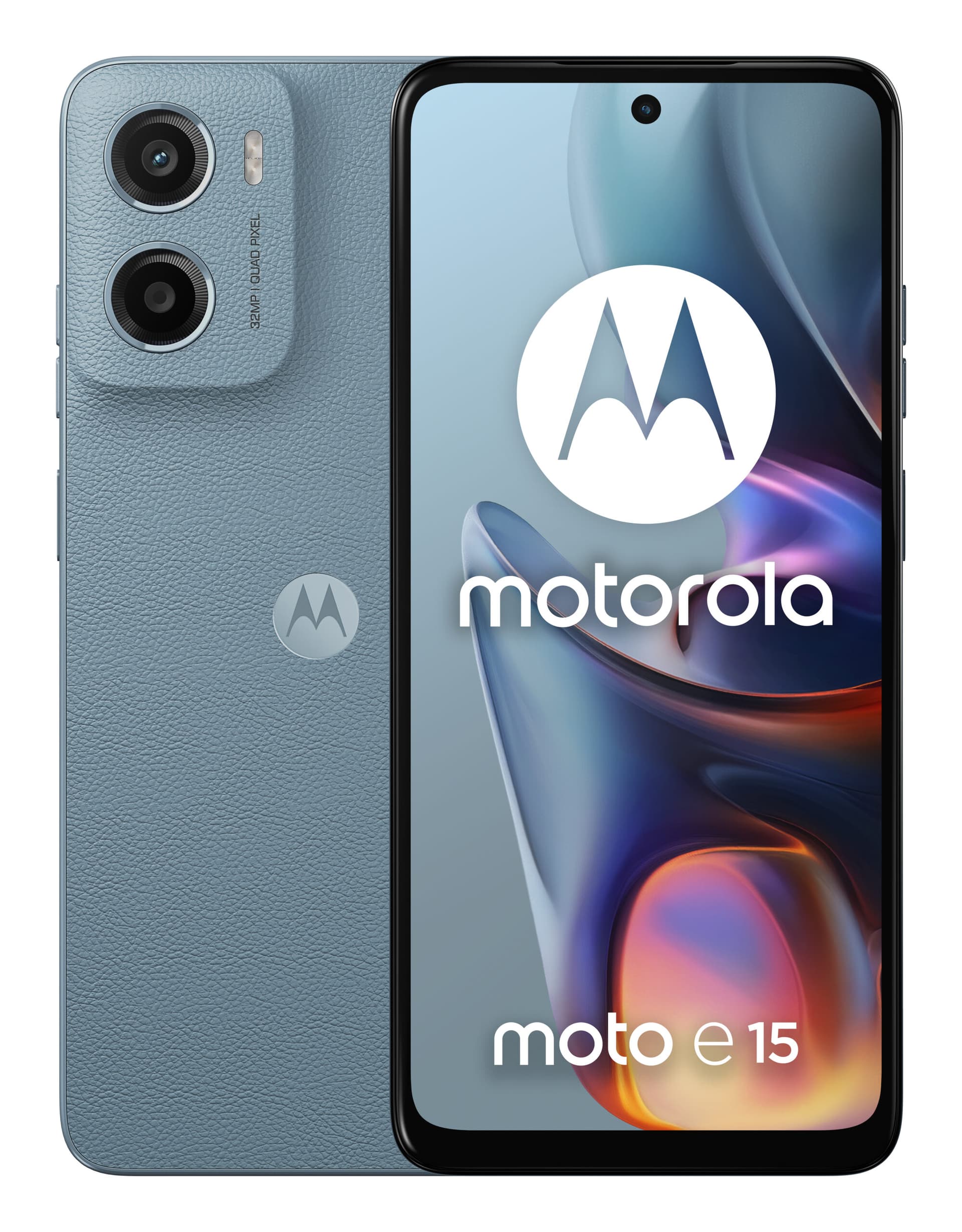 Smartphone Moto e15 64GB 2GB RAM Dual SIM Misty Blue "PB6S0000SE" — miniatură