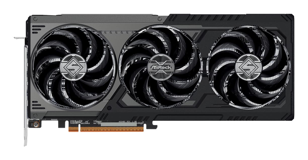 Placa video Asrock "AMD Radeon RX 9070 XT Steel Legend Dark", 16GB GDDR6, 256 bit, PCI-E 5.0, rez. Max 7680 x 4320, 3 x DisplayPort 2.1a, 1 x HDMI 2.1b, racire activa 3 x fan, "RX9070XT SLD 16GO"