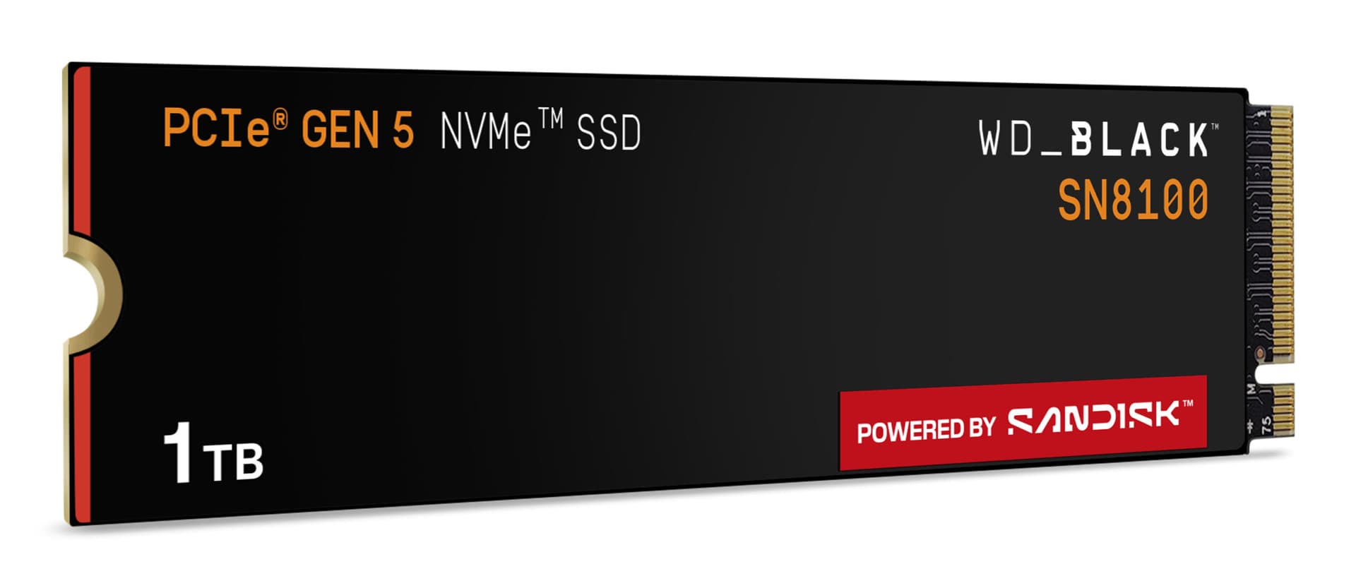 SSD PCIE G5 M.2 1TB/BLACK SN8100 WDS100T1X0M WDC "WDS100T1X0M" — miniatură