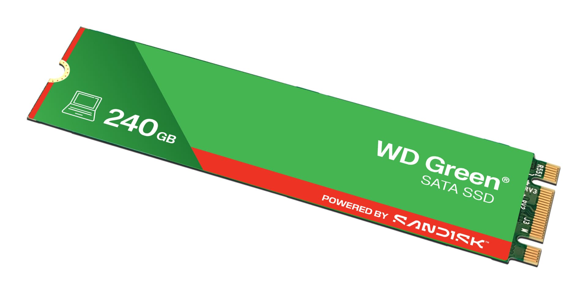WD Green SATA 240GB Internal SSD Solid State Drive - SATA 6Gb/s M.2 2280 - WDS240G3G0B "WDS240G3G0B-00BJF0" — miniatură