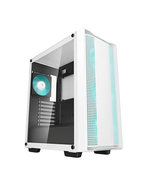 CARCASA DeepCool "CC560 MESH V2", middle tower, gaming, fara sursa, suporta 8xfan, 4xfan inclus, USB 3.2 gen1 x 2, audio, 7 sloturi expansiune, alb, R-CC560-WHAMA4-G-2 "CC560 MESH WH V2" — miniatură