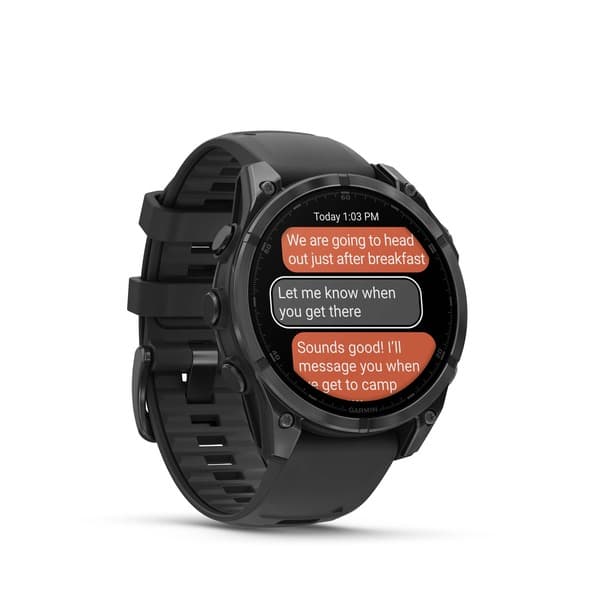 Smartwatch fenix 8 47 mm AMOLED Slate grey with Black silicone band "010-02904-00" — miniatură
