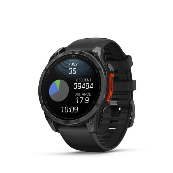 Smartwatch fenix 8 47 mm AMOLED Slate grey with Black silicone band "010-02904-00" — miniatură