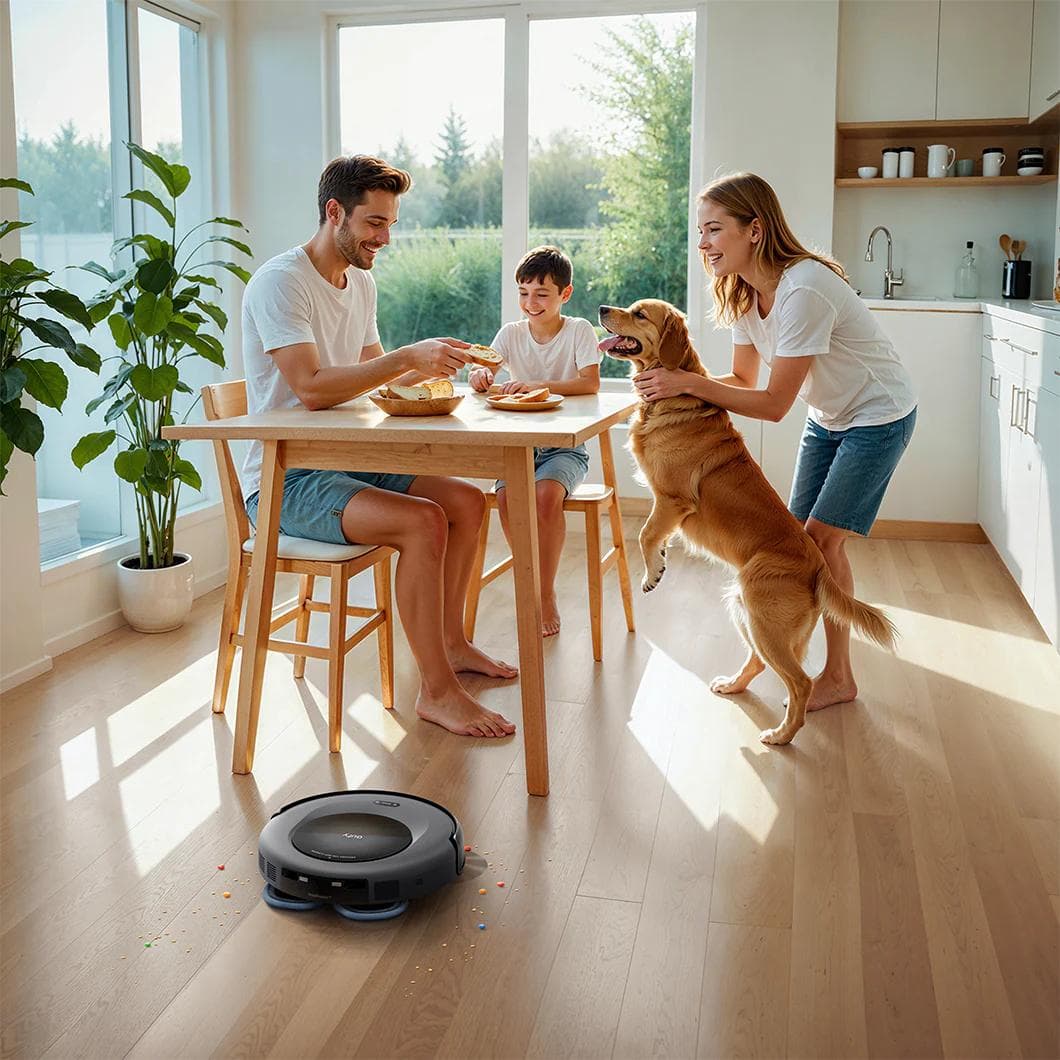 Robot All-in-One Anker "eufy Omni C20", 7.000 Pa, aspirare uscata si umeda, Wi-Fi, multi-suprafete, volum rezervor 3.1L, negru, "T2280G11" - 0194644209216 — miniatură