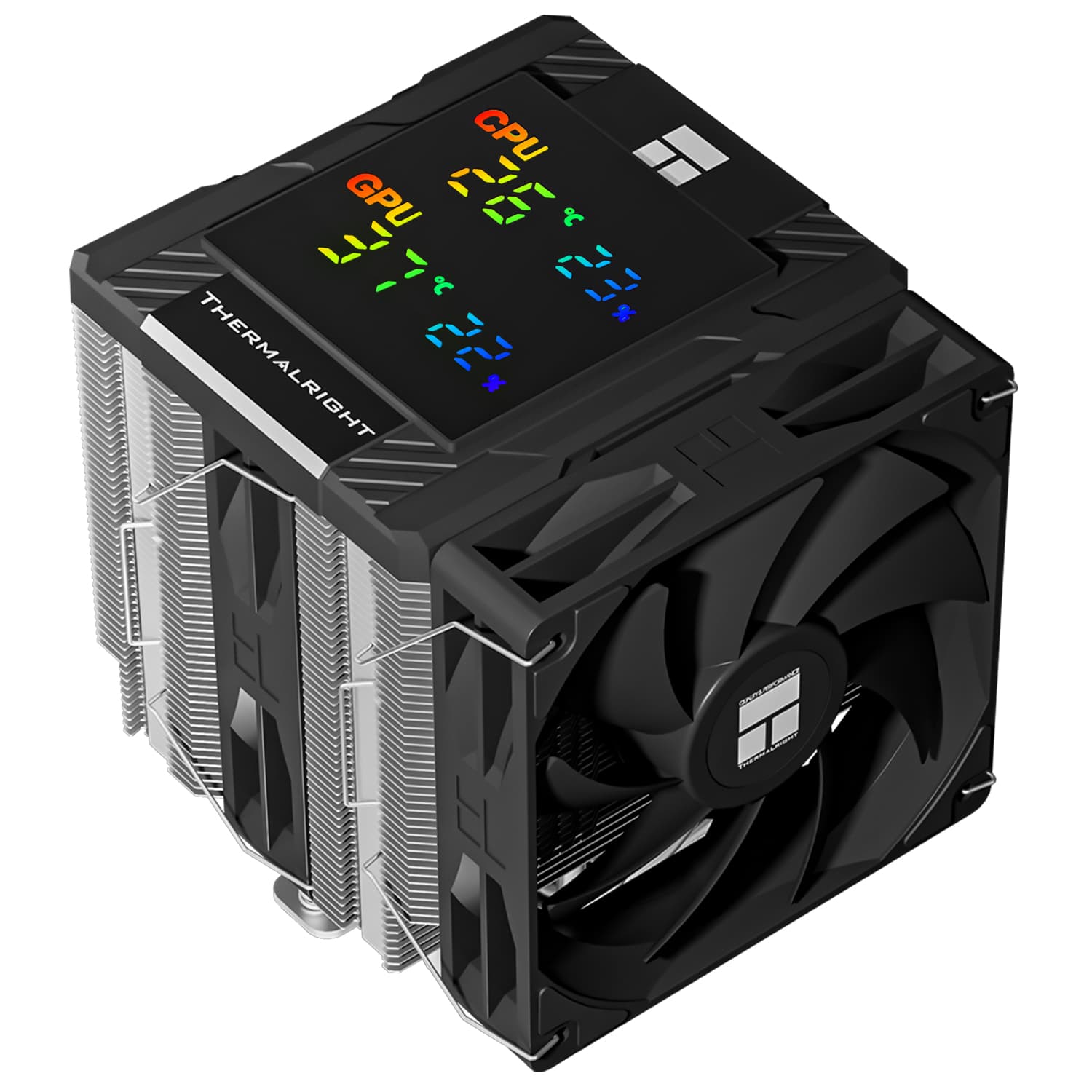 COOLER Thermalright "Peerless Assassin 120 Digital Black" skt. Intel si AMD, racire cu aer, vent. 2 x 120mm (TL-C12C-X28 V2), 1850 rpm, 6 heatpipes, inaltime 162mm,"Peerless Assassin 120 Digital Black"
