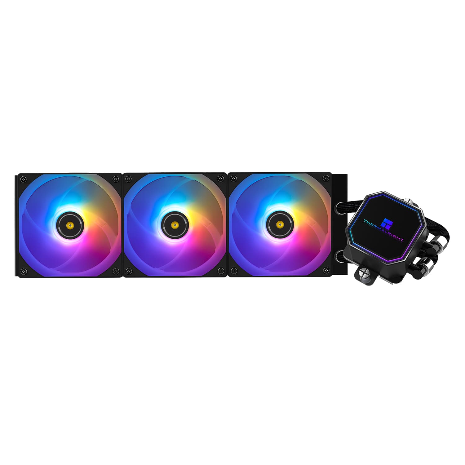COOLER Thermalright "Frozen Prism 360 Argb", skt. Intel si AMD, racire cu lichid, 3 x 120mm, viteza rotatie pompa 3300 RPM, 1850 RPM, ARGB, negru "Frozen Prism 360 Black Argb" — miniatură