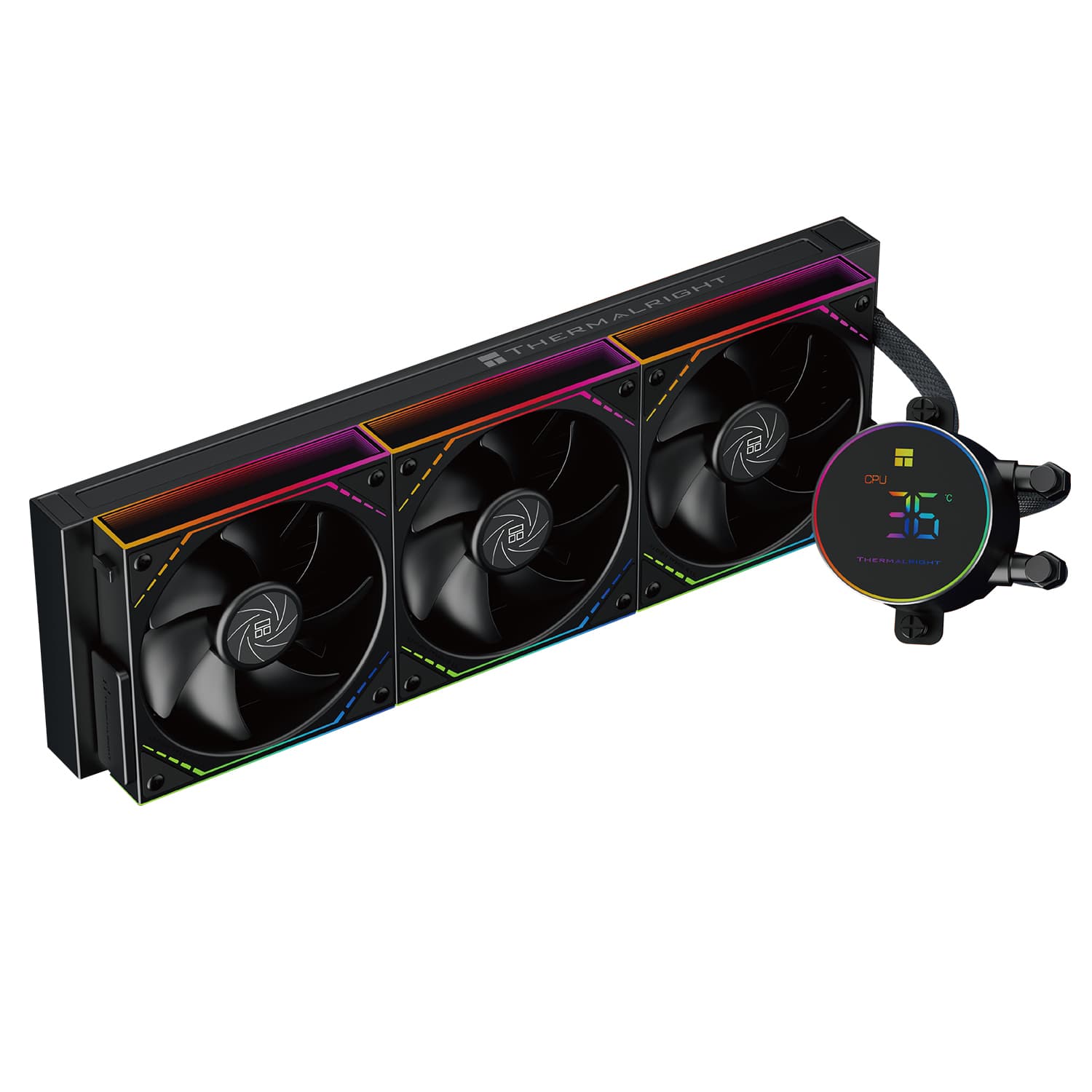 COOLER Thermalright "Frozen Magic 360 Digital Argb", skt. Intel si AMD, racire cu lichid, 3 x 120mm TL-M12Q, 2000 RPM, ARGB adresabil, negru "Frozen Magic 360 Digital Argb Black V2"