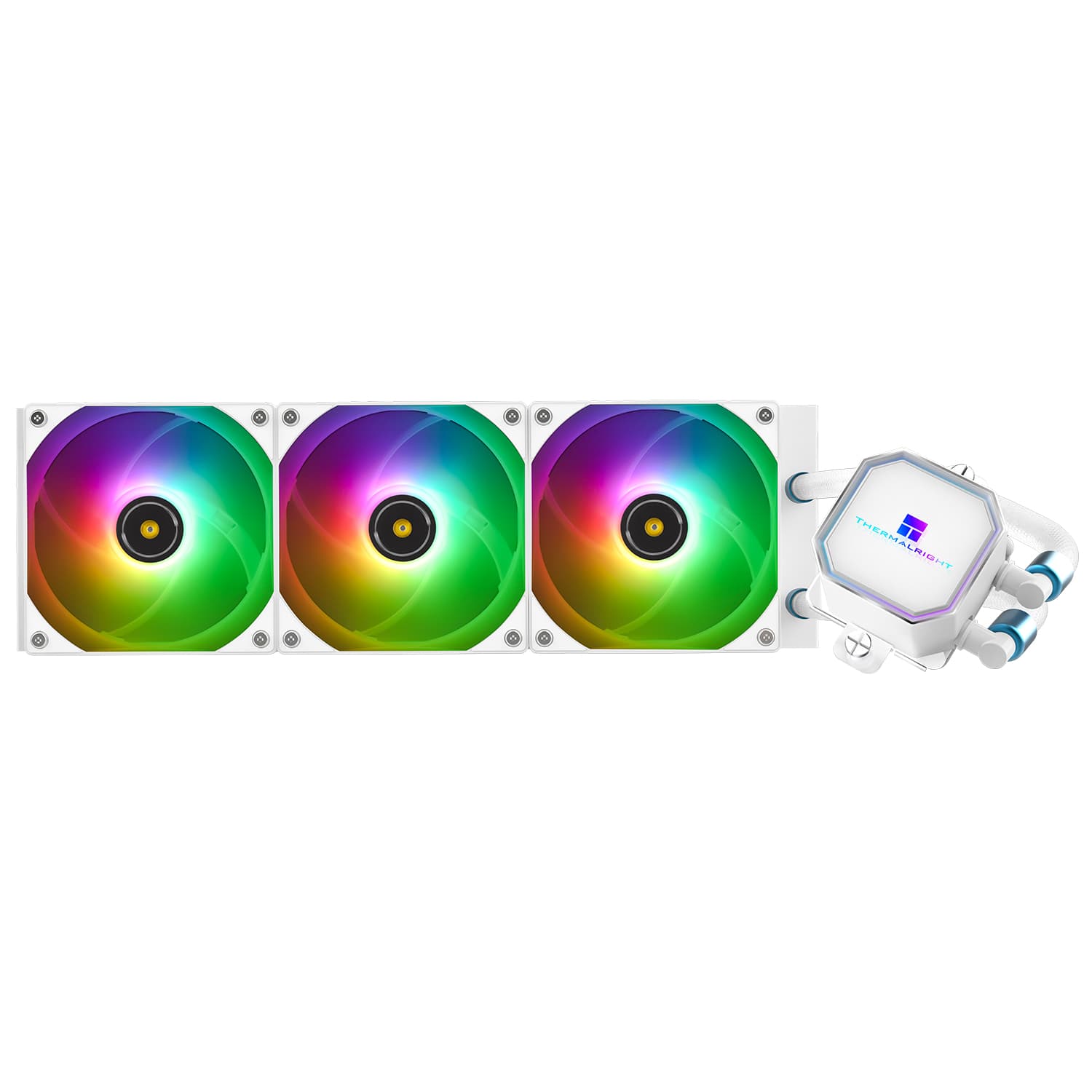 COOLER Thermalright "Frozen Prism 360 Argb", skt. Intel si AMD, racire cu lichid, 3 x 120mm, viteza rotatie pompa 3300 RPM, 1850 RPM, ARGB, alb "Frozen Prism 360 White Argb" — miniatură