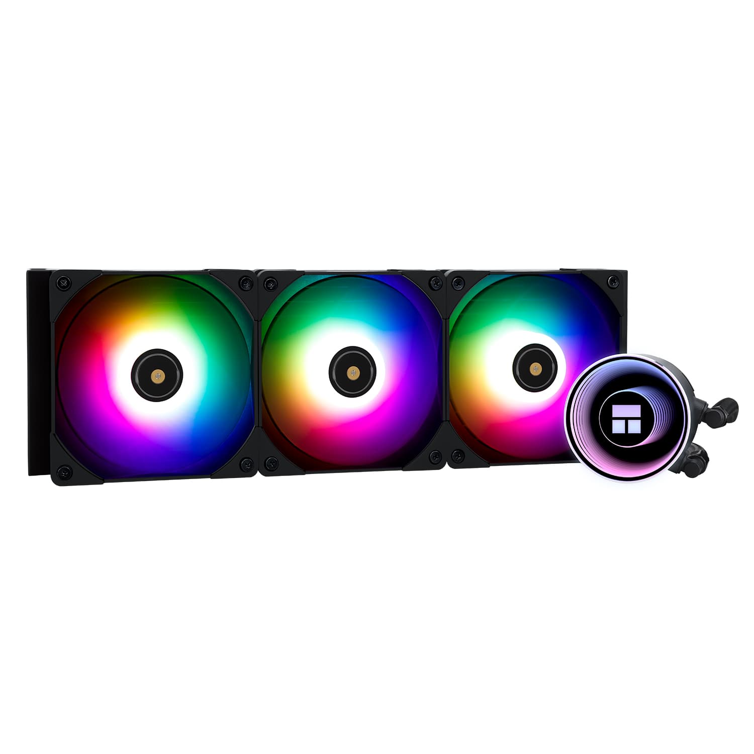 COOLER Thermalright "Frozen Notte 360 Argb V2", skt. Intel si AMD, racire cu lichid, 3 x 120mm, viteza rotatie pompa 5300 RPM, 2000 RPM, ARGB, negru "Frozen Notte 360 Black Argb V2" — miniatură