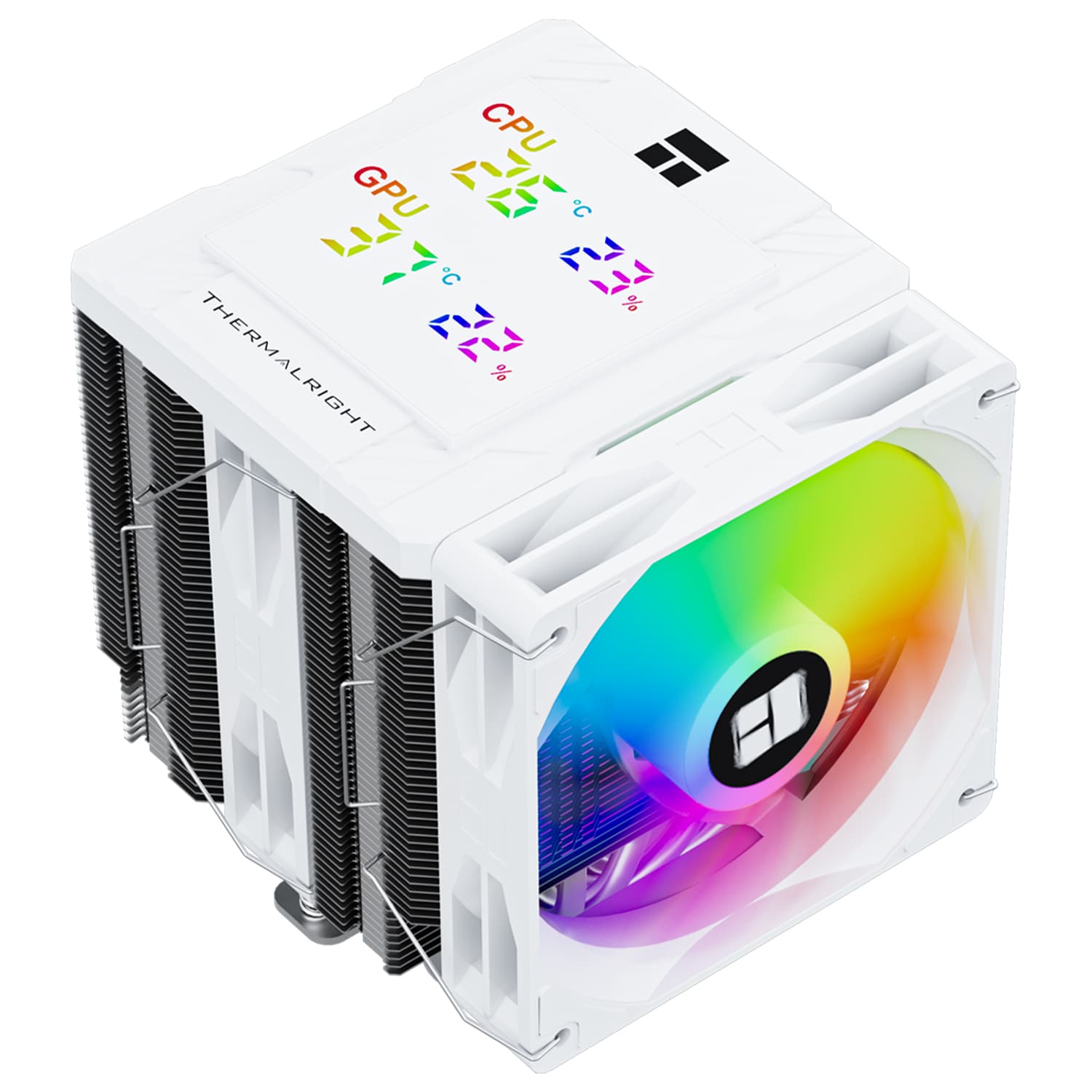 COOLER Thermalright "Peerless Assassin 120 Digital WhiteArgb" skt. Intel si AMD, racire cu aer, vent. 2 x 120mm (TL-C12C-X28-S V2), 1850 rpm, 6 heatpipes, inaltime 162mm, ARGB,"Peerless Assassin 120 Digital WhiteArgb" — miniatură
