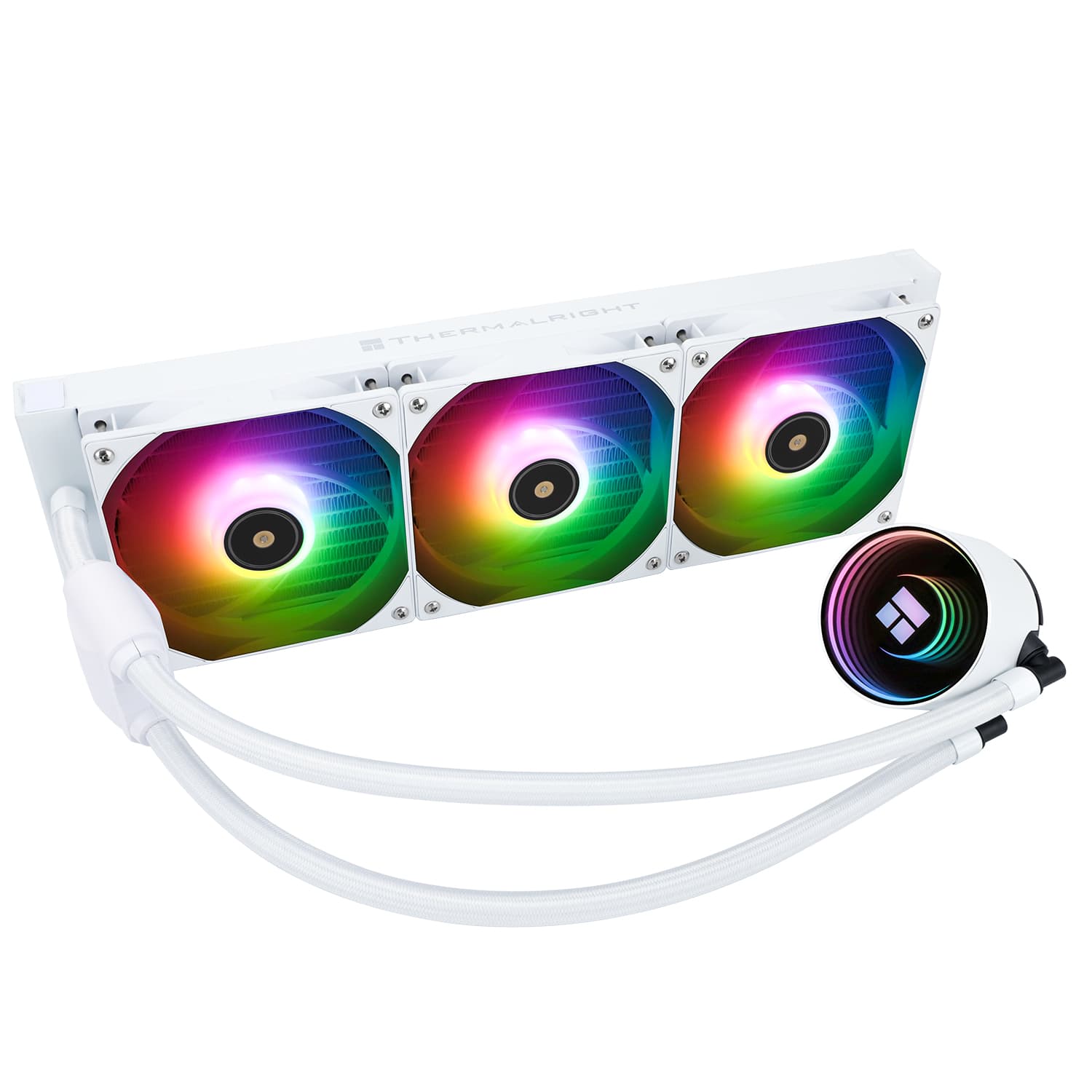 COOLER Thermalright "Frozen Notte 360 Argb V2", skt. Intel si AMD, racire cu lichid, 3 x 120mm, viteza rotatie pompa 5300 RPM, 2000 RPM, ARGB, alb "Frozen Notte 360 White Argb V2" — miniatură