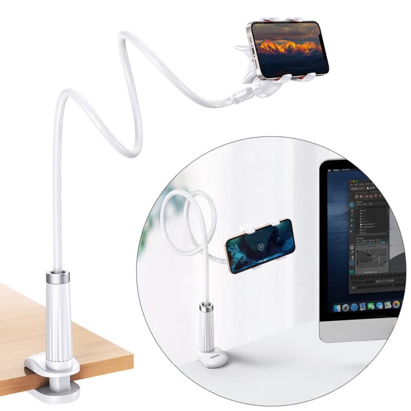 SUPORT Telefon Ugreen, "LP113" pt. SmartPhone, fixare birou clips, dimensiune cablu 90 cm, negru "30488" - 6957303834884 — miniatură