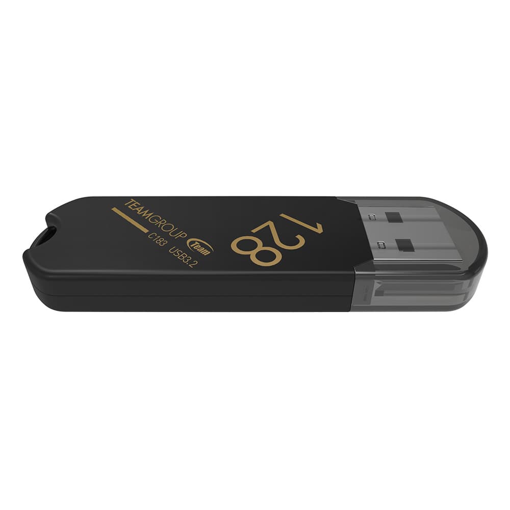 MEMORIE USB 3.2 TEAMGROUP C183, 128 GB, plastic, negru "TC1833128GB01" — miniatură