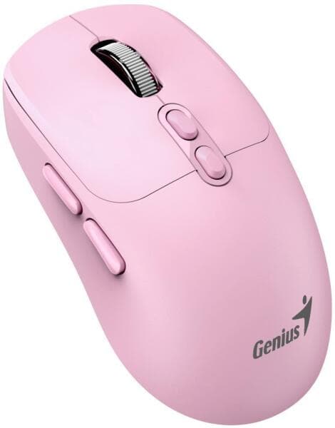 MOUSE Genius "NX-8080S", PC sau NB, wireless 2.4GHz, Bluetooth, optic, 1600 dpi, butoane/scroll 6/1, acumulator, buton Copilot, roz, "31030042403" 4710268262497