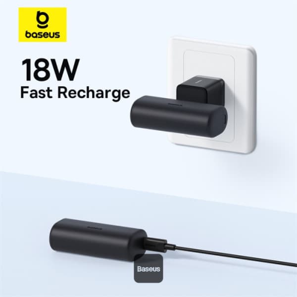 POWER BANK Baseus Compact, capacitate 5000mAh, 20W, conector integrat USB Type-C, negru, "P10068306113-00" - 6932172659509 — miniatură