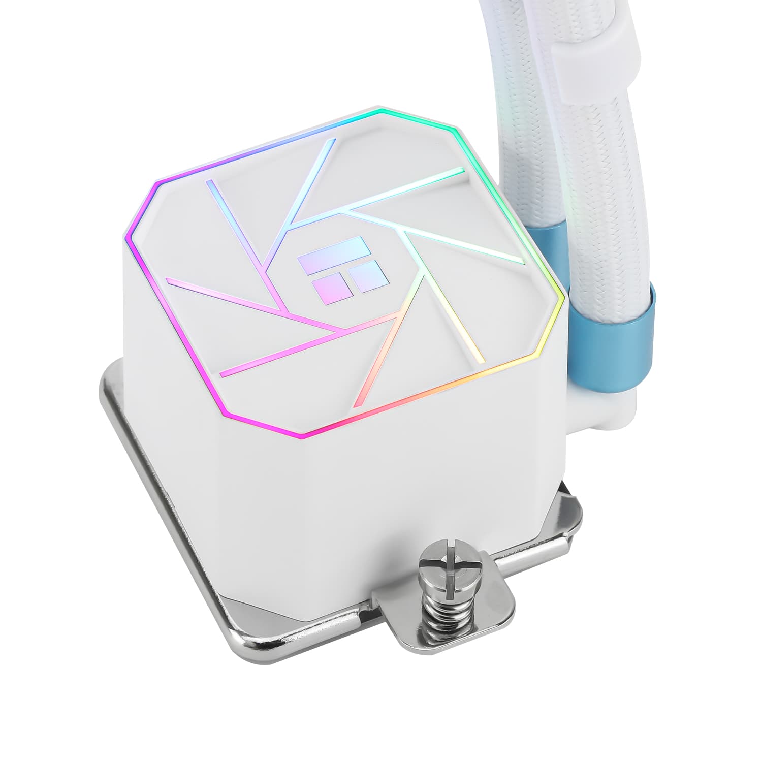 COOLER Thermalright "Aqua Elite 240 White Argb V3", skt. LGA1851, LGA 1700, AM4, AM5, racire cu lichid, 2 x 120mm, 1500 RPM, ARGB adresabil, alb "Aqua Elite 240 White Argb V3" — miniatură