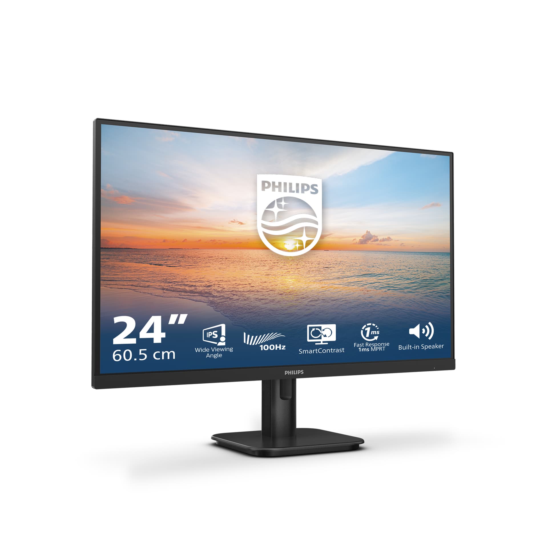 MONITOR PHILIPS 23.8 inch, home, office, IPS, Full HD (1920 x 1080), 120 Hz, Wide, 300 cd/mp, 4 ms, HDMI 1.4, VGA, DisplayPort 1.2 "24E1N1200A/00" — miniatură