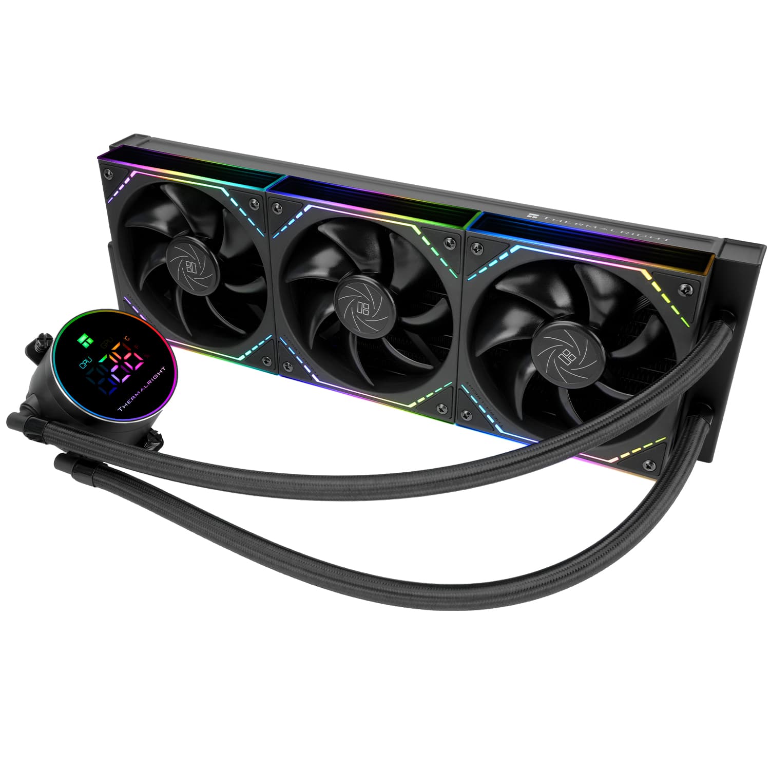 COOLER Thermalright "Frozen Magic 360 Digital Argb", skt. Intel si AMD, racire cu lichid, 3 x 120mm TL-M12Q, 2000 RPM, ARGB adresabil, negru "Frozen Magic 360 Digital Argb Black V2" — miniatură