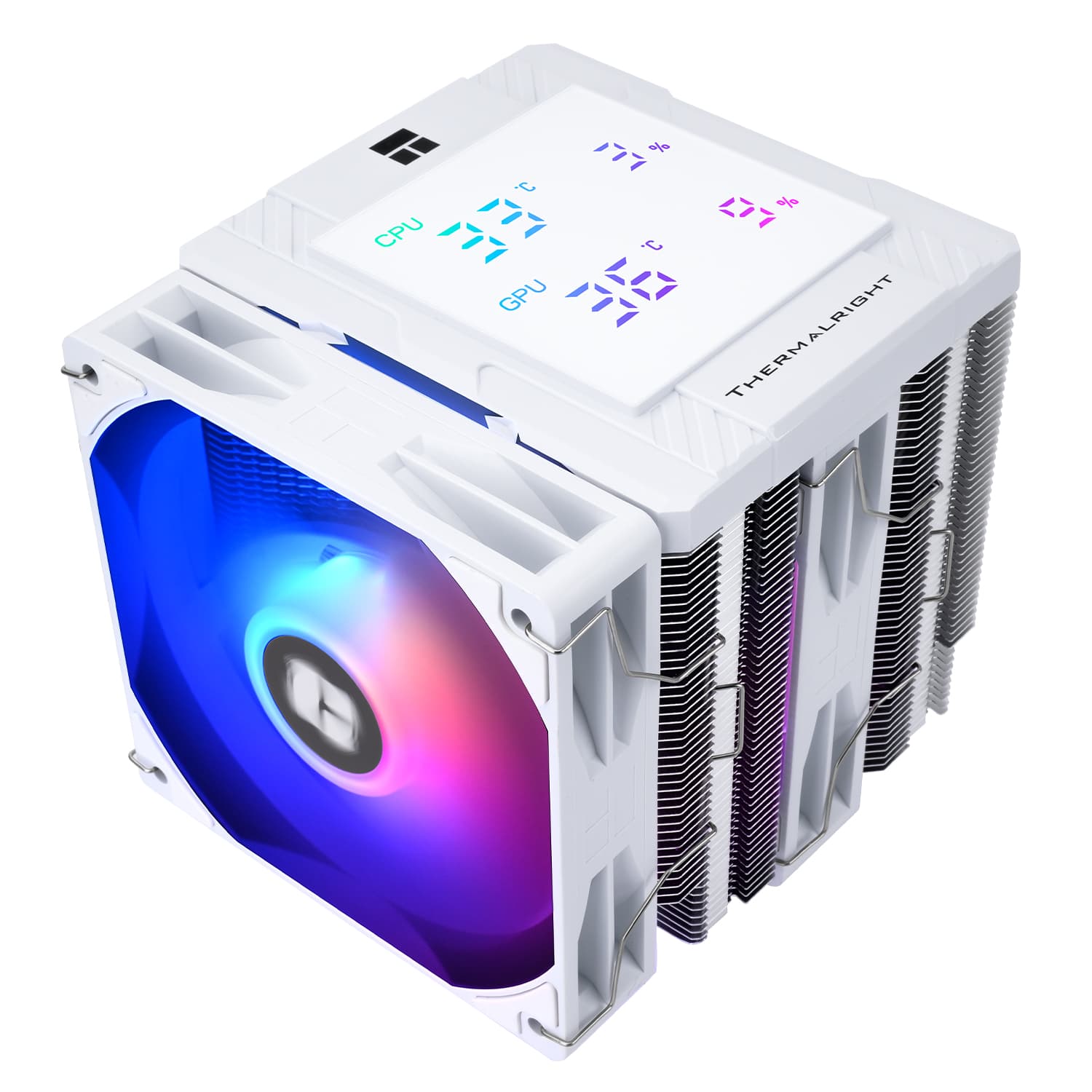 COOLER Thermalright "Peerless Assassin 120 Digital WhiteArgb" skt. Intel si AMD, racire cu aer, vent. 2 x 120mm (TL-C12C-X28-S V2), 1850 rpm, 6 heatpipes, inaltime 162mm, ARGB,"Peerless Assassin 120 Digital WhiteArgb" — miniatură