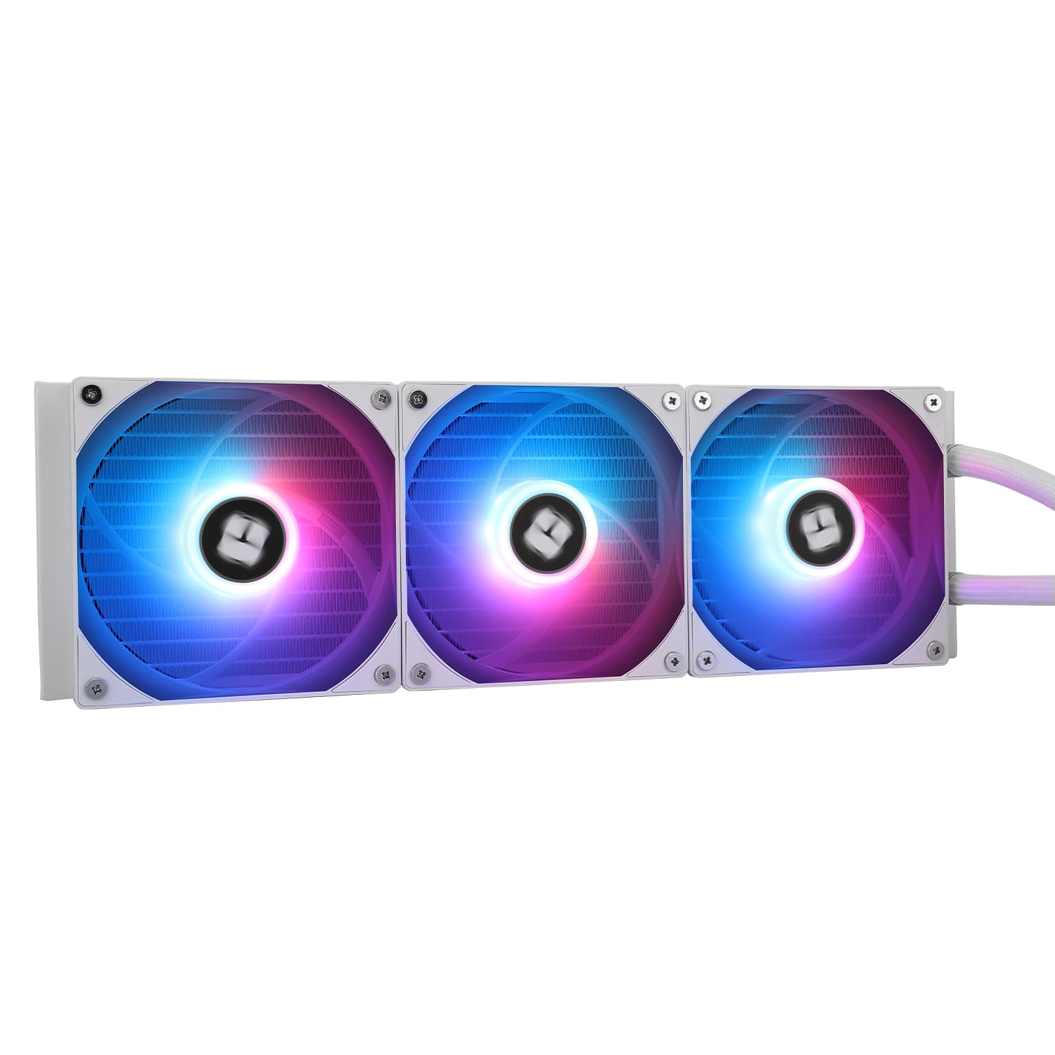 COOLER Thermalright "Aqua Elite 360 White Argb V3", skt. LGA1851, LGA 1700, AM4, AM5, racire cu lichid, 3 x 120mm, 1500 RPM, ARGB adresabil, alb "Aqua Elite 360 White Argb V3" — miniatură