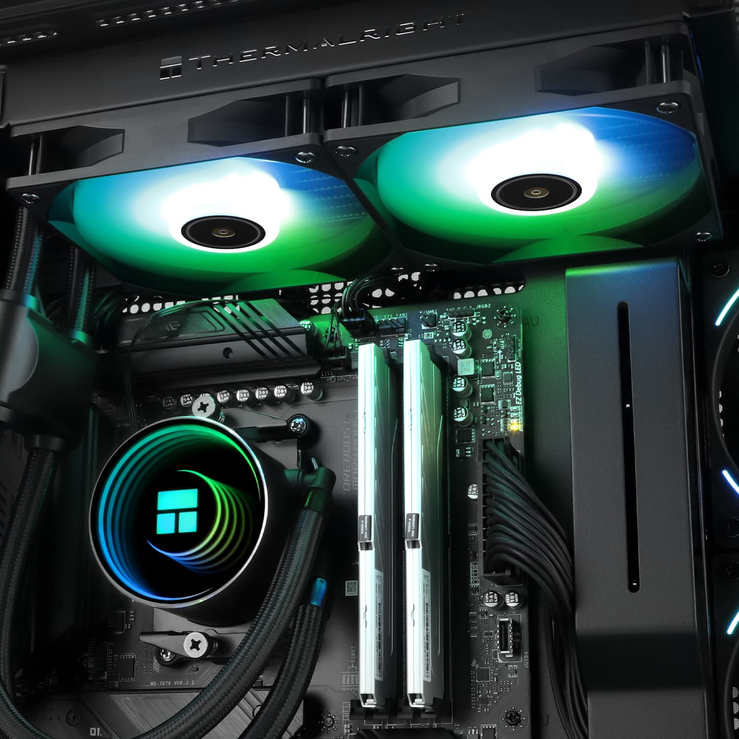 COOLER Thermalright "Frozen Notte 240 Argb V2", skt. Intel si AMD, racire cu lichid, 2 x 120mm, 2000 RPM, ARGB adresabil, negru "Frozen Notte 240 Black Argb V2" — miniatură