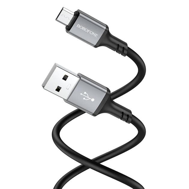 CABLU alimentare si date Borofone "BX83", Charging Data Cable pt. smartphone, USB la microUSB, 2.4A, 1m, negru "6974443386387"