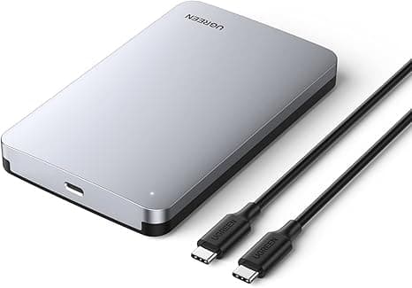 RACK extern Ugreen, "CM300" pt HDD si SSD SATA 2.5" conectare USB Type-C 3.1 max 6 Gbps, cablu inclus USB Type-C la USB Type-C, aluminiu, gri "70499" - 6957303874996