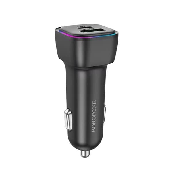 INCARCATOR auto Borofone "BZ28A", pt. bricheta auto, 1 x USB max.18W, 1 x USB Type-C max 30W, negru "6941991110818"
