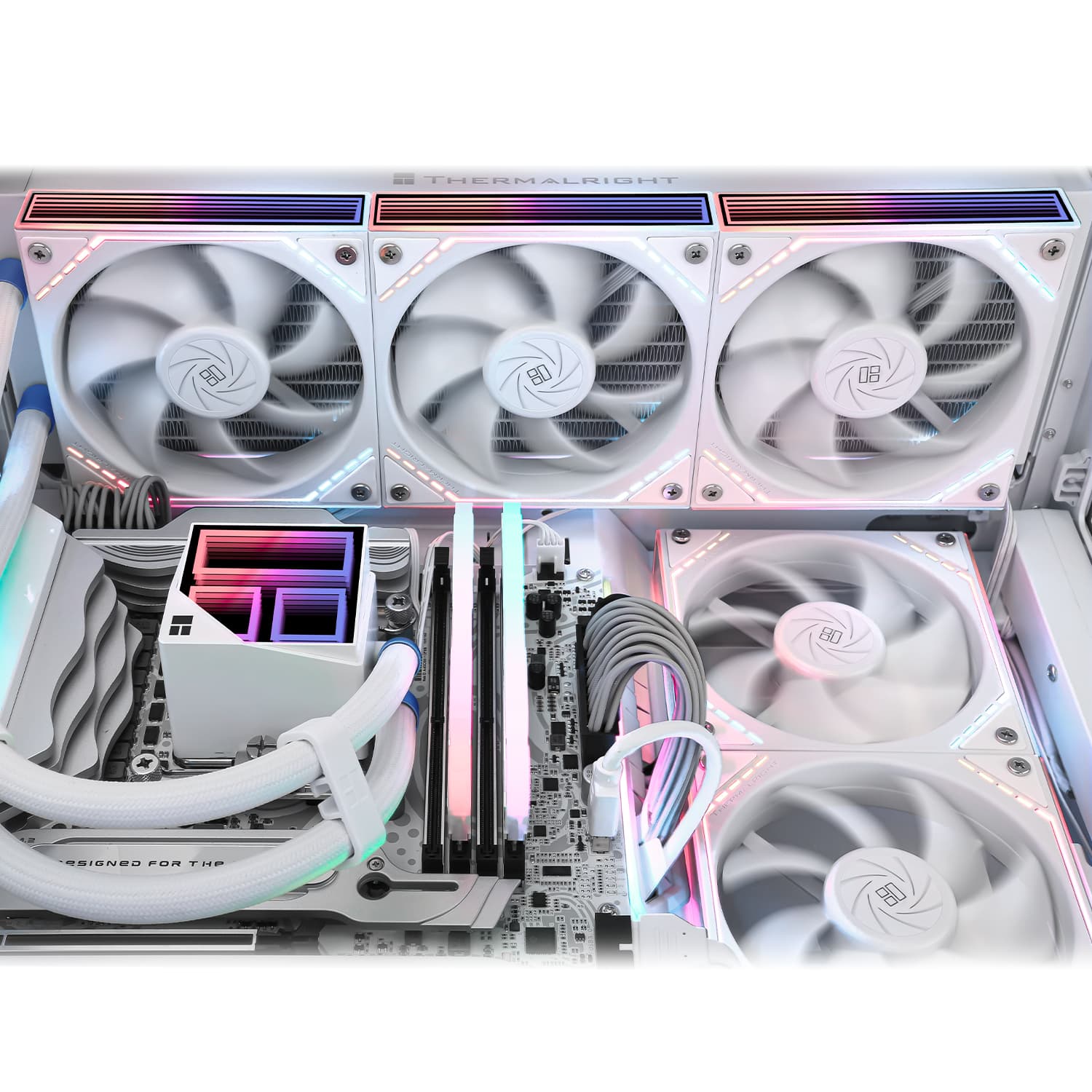 COOLER Thermalright "Frozen Infinity 360", skt. Intel si AMD, racire cu lichid, 3 x 120mm, 2000 RPM, ARGB adresabil, alb "Frozen Infinity 360 White" — miniatură