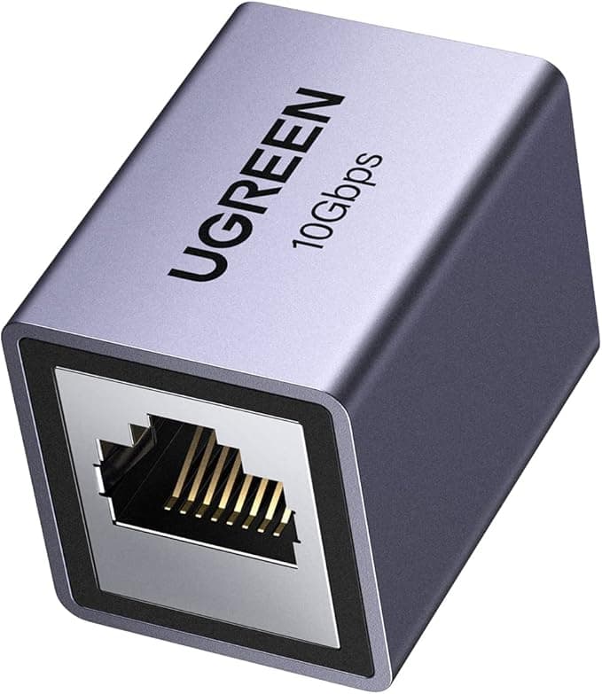 CUPLA RJ-45 Ugreen, "NW261" pt. cablu UTP, Cat6/Cat7, RJ-45 (M), viteza maxima 10 Gbps, metalic, gri "15117" - 6941876211173
