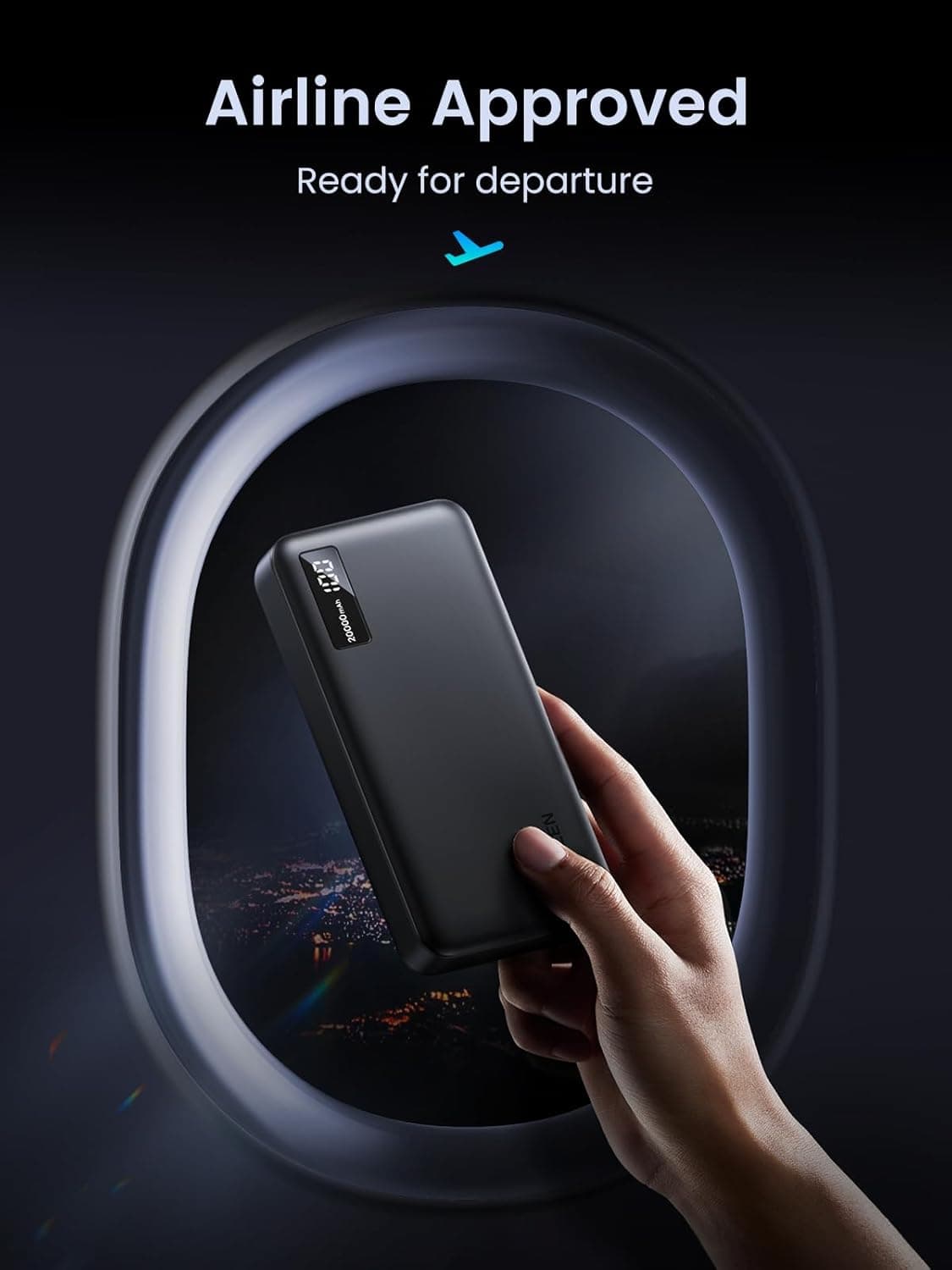 POWER BANK Ugreen "PB312", 20000mAh, 22.5W, 1 x USB Type-C input, 1 x USB Type-C output, 2 x USB output, gri, "25683" - 6941876226832 — miniatură