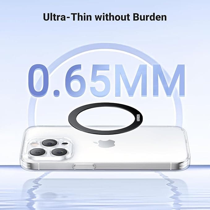 PLACUTE METALICE Ugreen, "LP428", pentru prindere magnetica a smartphone-urilor, pachetul contine 2 buc rotunde, negru "25766" - 6941876227662 — miniatură