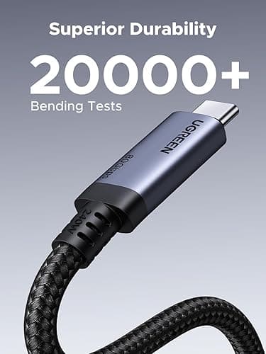 CABLU alimentare si date Ugreen, "L706", USB4 / Thunderbold Fast Charging Data Cable pt. smartphone, USB Type-C la USB Type-C 240W / 5A, braided, 1m, negru "65383" — miniatură