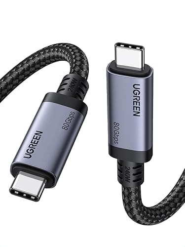CABLU alimentare si date Ugreen, "L706", USB4 / Thunderbold Fast Charging Data Cable pt. smartphone, USB Type-C la USB Type-C 240W / 5A, braided, 1m, negru "65383"