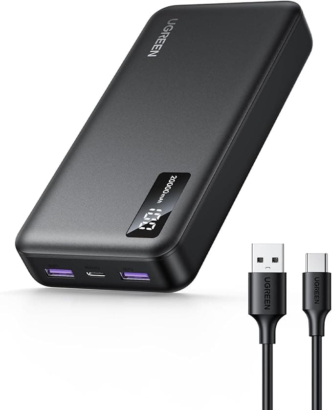 POWER BANK Ugreen "PB312", 20000mAh, 22.5W, 1 x USB Type-C input, 1 x USB Type-C output, 2 x USB output, gri, "25683" - 6941876226832