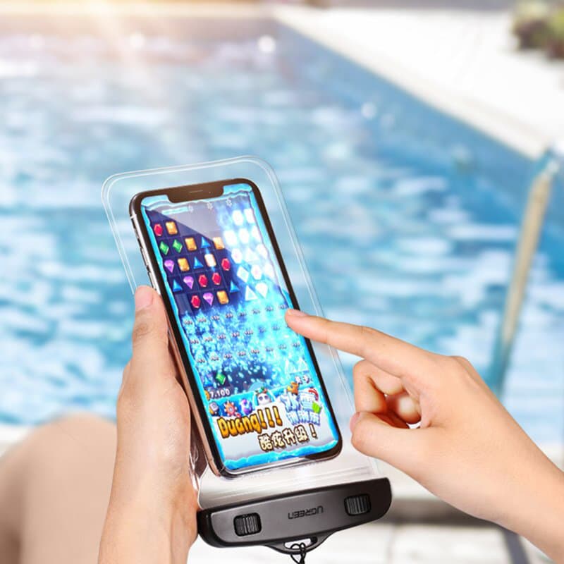 HUSA SMARTPHONE protectie apa Ugreen, "LP186" dimensiuni smartphone maxim 7.2", protectie apa, neagra "60959" - 6957303869596 — miniatură