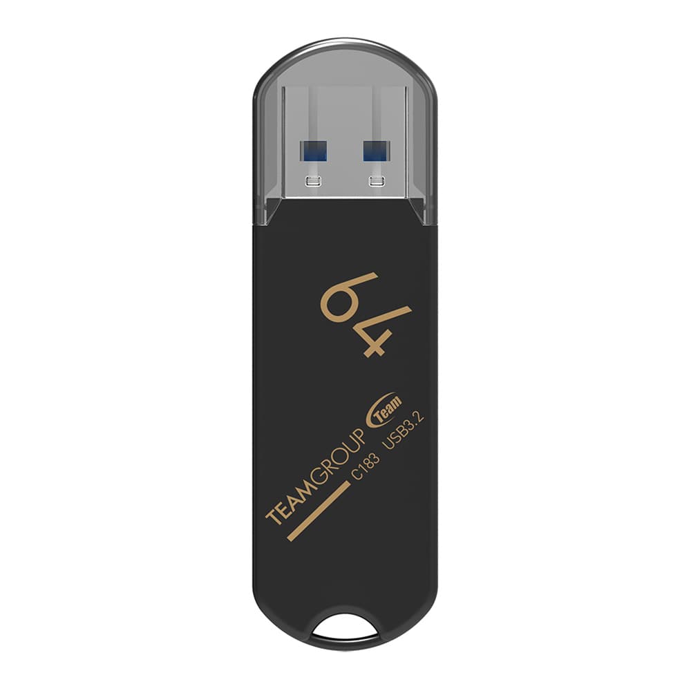 MEMORIE USB 3.2 TEAMGROUP C183, 64 GB, plastic, negru "TC183364GB01"