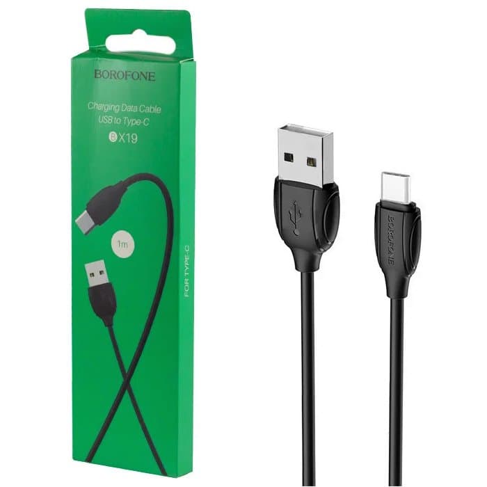 CABLU alimentare si date Borofone "BX19", Charging Data Cable pt. smartphone, USB la USB Type-C, 3A, 1m, negru "6931474701794"