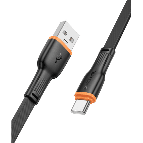 CABLU alimentare si date Borofone "BX118", Charging Data Cable pt. smartphone, USB la USB Type-C, 3A, 1m, negru "6941991120947"