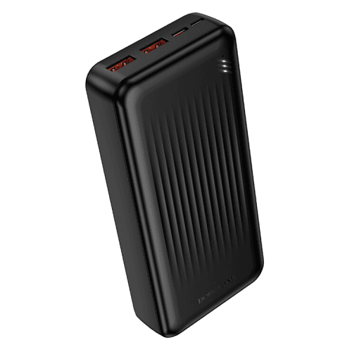 POWER BANK Borofone "BJ80B", 30000mAh, 22.5W, 1 x USB; 1 x USB Type-C; 1 x microUSB, total 5V/2A, negru "6941991121630"