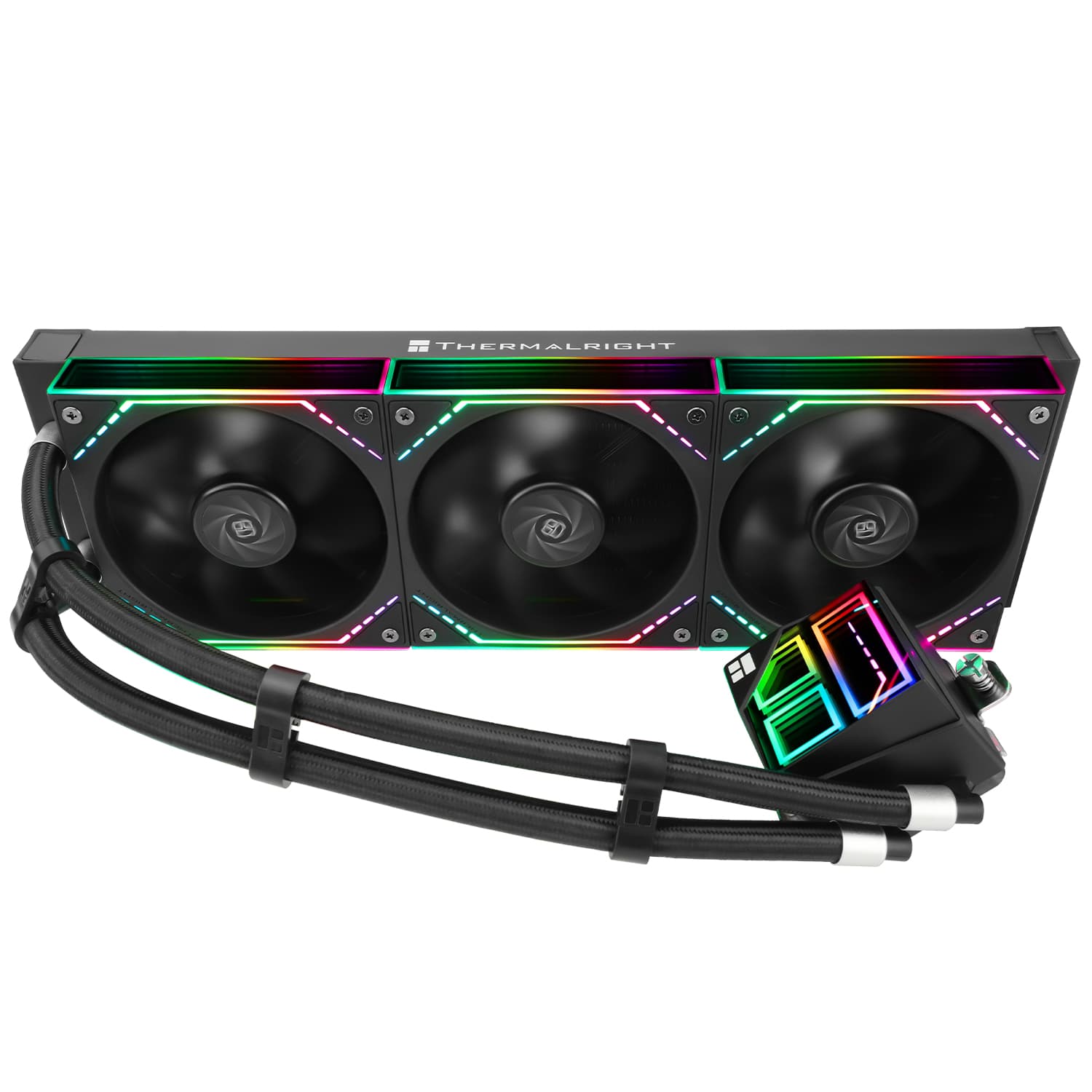 COOLER Thermalright "Frozen Infinity 360", skt. Intel si AMD, racire cu lichid, 3 x 120mm, 2000 RPM, ARGB adresabil, negru "Frozen Infinity 360 Black" — miniatură