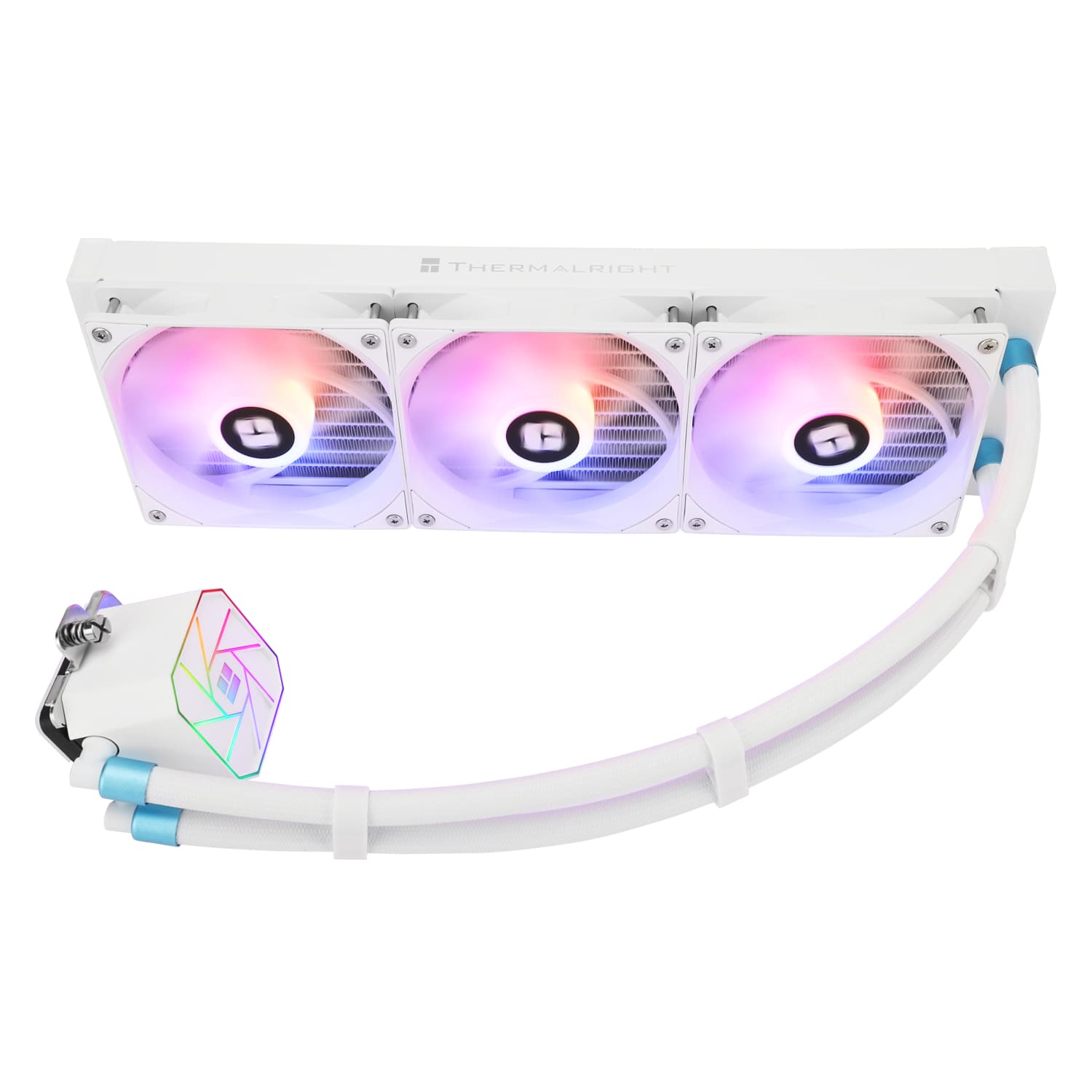 COOLER Thermalright "Aqua Elite 360 White Argb V3", skt. LGA1851, LGA 1700, AM4, AM5, racire cu lichid, 3 x 120mm, 1500 RPM, ARGB adresabil, alb "Aqua Elite 360 White Argb V3" — miniatură