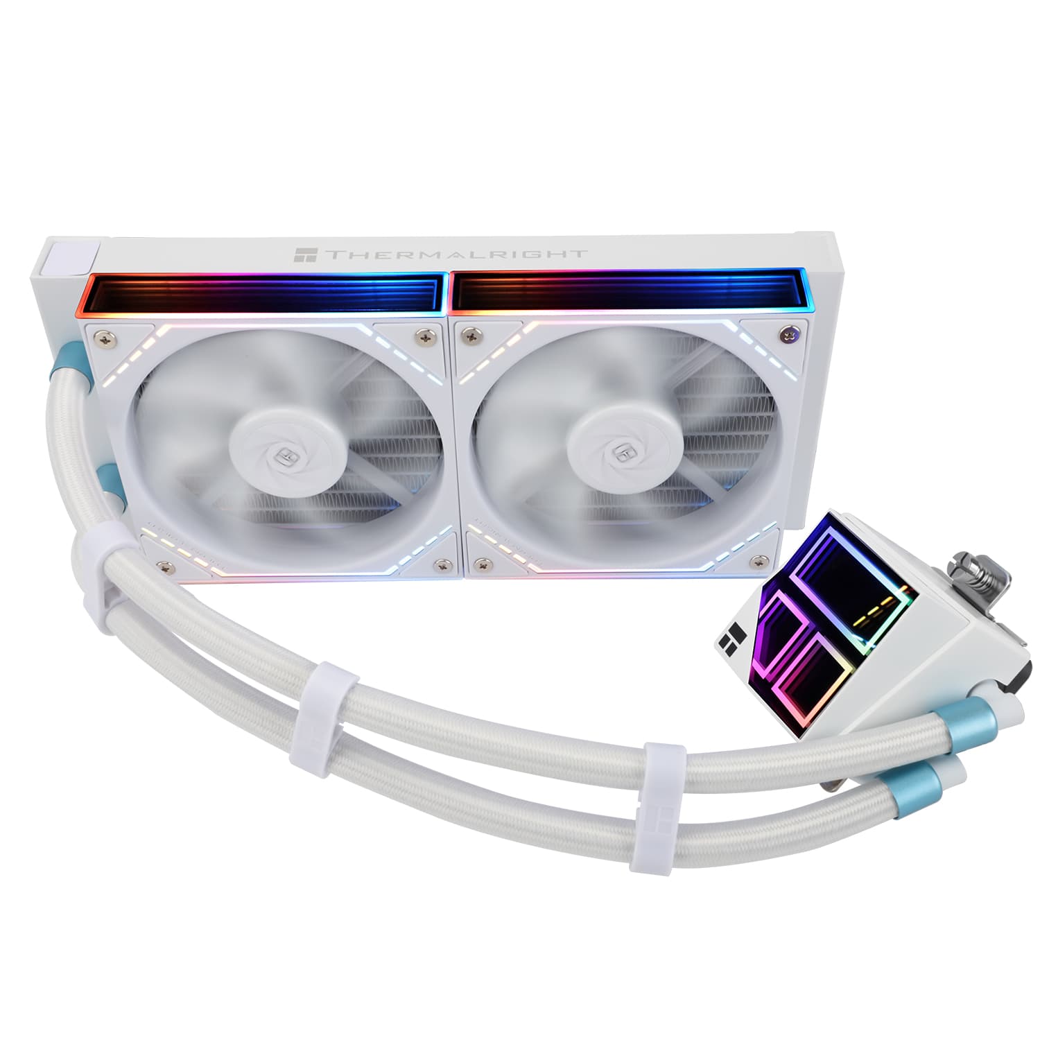 COOLER Thermalright "Frozen Infinity 240", skt. Intel si AMD, racire cu lichid, 2 x 120mm, 2000 RPM, ARGB adresabil, alb "Frozen Infinity 240 White" — miniatură